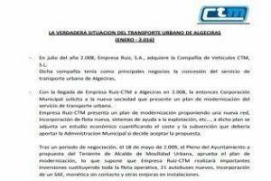 La verdadera situación del transporte urbano en Algeciras. Por CTM