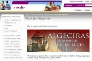 Turismo y RENFE promocionan paquetes turísticos bajo el nombre de De la mano de Paco de Lucía"