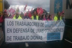 La plantilla del Grupo SAM recorre Algeciras en defensa de sus derechos