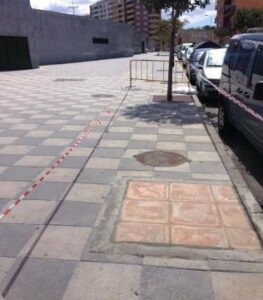 Manuel de Falla lamenta "la chapuza" en el parterre de la calle Millán Picazo