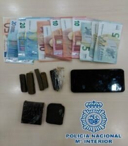 Detenido por la Policía Nacional sospechoso dedicado a la venta de hachís