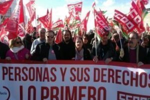 IU se une a las protestas en defensa de derechos para la clase trabajadora