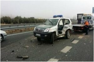El video de un kamikaze embistiendo a la Guardia Civil en la A-92