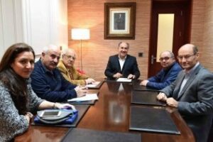 Landaluce recibe a la nueva directiva del Banco de Alimentos