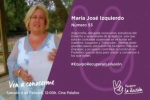 María José Izquierdo en la candidatura de Errejón