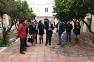 Visita al antiguo hospital militar para ver la evolución de las obras de adaptación