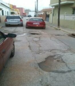 Podemos denuncia el estado actual del asfaltado en La Granja y San Bernabé