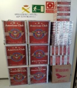 La Guardia Civil interviene 9.650 cajetillas de tabaco de contrabando en dos operativos