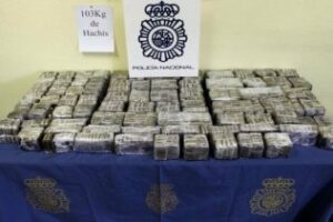 Dos detenidos de Algeciras e incautados de 110 kilos de hachís