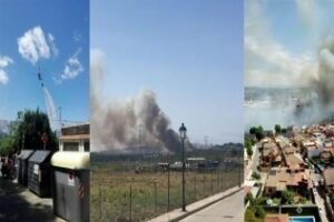 Desalojados dos colegios tras un incendio en Algeciras