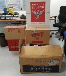 La Guardia Civil interviene 2.450 cajetillas de tabaco de contrabando