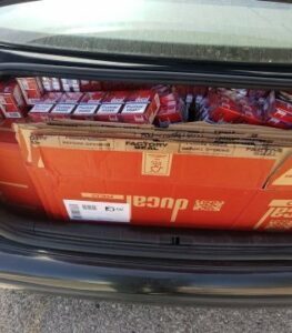 La Guardia Civil interviene 3.750 cajetillas de tabacoen el interior de un vehículo