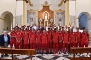 El Algeciras CF realizó la tradicional ofrenda floral a la Virgen de la Palma