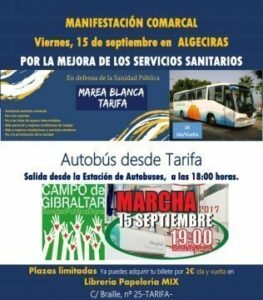 Autobuses serán habilitados para asistir a la gran manifestación del 15 de septiembre en Algeciras