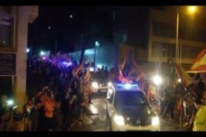 Algeciras despide con vítores a los Guardias Civiles destinados a Cataluña por el 1-O