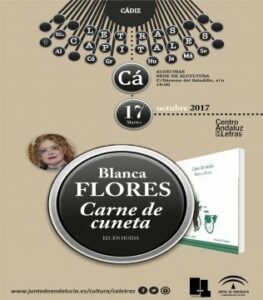 La escritora Blanca Flores presenta "Carne de Cuneta", su último poemario