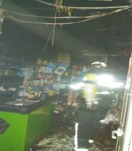 Incendio en un supermercado de la Bajadilla