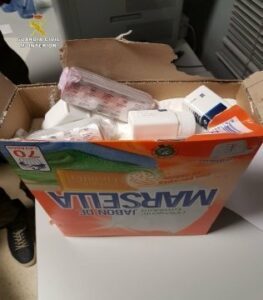 Intervienen 7.800 comprimidos de Rivotril y Trankimazín ocultos en botes de detergente