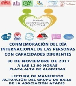 El 3 de diciembre Algeciras celebrará el Día Internacional de las Personas con Capacidades Diferentes