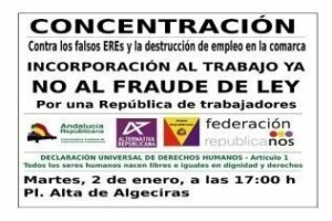 La Plataforma Campo de Gibraltar por la República se concentrará en Algeciras el 2 de enero