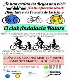 Comienza la Escuela de Ciclismo del Club Ciclista Andalucía Nature