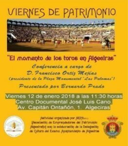 "El momento de los toros en Algeciras", la nueva conferencia de AEPA