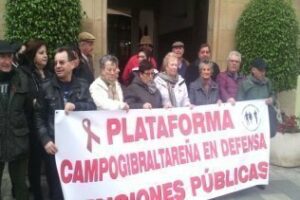 La Plataforma Campogibralteña de las pensiones públicas se ha concentrado en Algeciras
