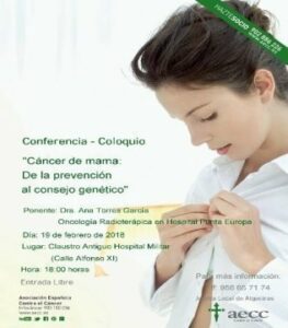 Conferencia - Coloquio: "Cáncer de mama: de la Prevención al consejo genético"
