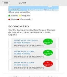 Alertan de que se ha llegado a duplicar en la comarca los valores de dióxido de azufre permitidos por la OMS