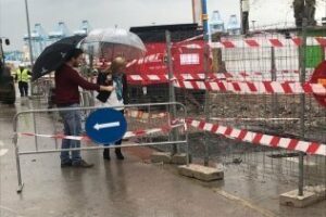 Avanzan las obras en el colector de Jacinto Benavente
