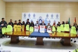 Los atletas marroquíes del Fath Union Sport de Rabat visitan la ciudad