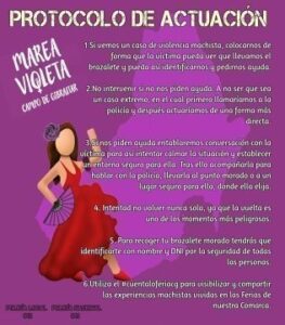 Marea Violeta pone en marcha una campaña contra agresiones sexuales en las ferias de la comarca