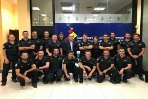 Los nuevos cabos del Consorcio de Bomberos son recibidos por el presidente, Francisco Vaca