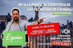Polémica por la convocatoria de una conferencia de Vox en Algeciras contra la inmigración