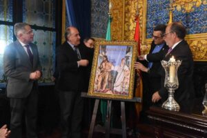 Jesús Asesnsio presenta su cartel anunciador de la Semana Santa de Algeciras