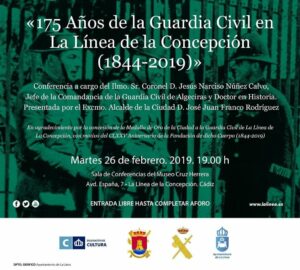 CONFERENCIA SOBRE LA HISTORIA DE LA GUARDIA CIVIL EN LA LÍNEA DE LA CONCEPCIÓN (1844-2019)
