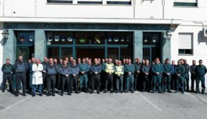 Minuto de silencio de la Guardia Civil en el campo de Gibraltar por los atentados del 11M