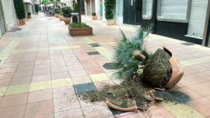 Detienen a otros dos individuos por los actos vandálicos en el mobiliario del centro