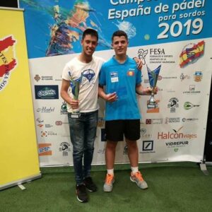El algecireño Javier Sánchez, subcampeón de España de pádel para personas sordas