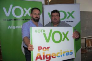 Santiago Abascal visita Algeciras en apoyo a Gallardo