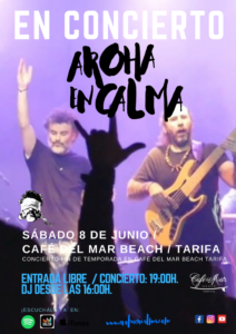 El 8 de Junio ¡Aroha en Calma cerrará la temporada de conciertos de Café del Mar Beach Tarifa!