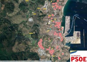 El PSOE elabora un mapa interactivo con los problemas de los barrios algecireños que califica de pequeño diagnóstico inicial" 