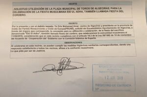 Solicitan la Plaza de Toros de Algeciras para celebrar la Fiesta del Cordero