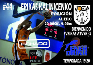 El Enerdrink UDEA ficha al alero lituano Erikas Kalinicenko para la próxima temporada