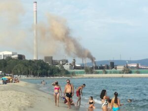 Verdemar alerta de las emanaciones de ácido fluorídrico junto a los bañistas