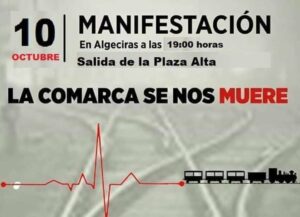 La Plataforma por el Ferrocarril vuelve a manifestarse este jueves en Algeciras "por un tren digno"