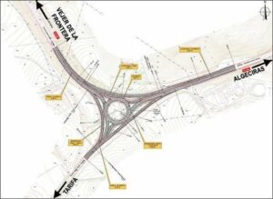 Fomento adjudica las obras de construcción de una glorieta en la N-340 de acceso a Tarifa