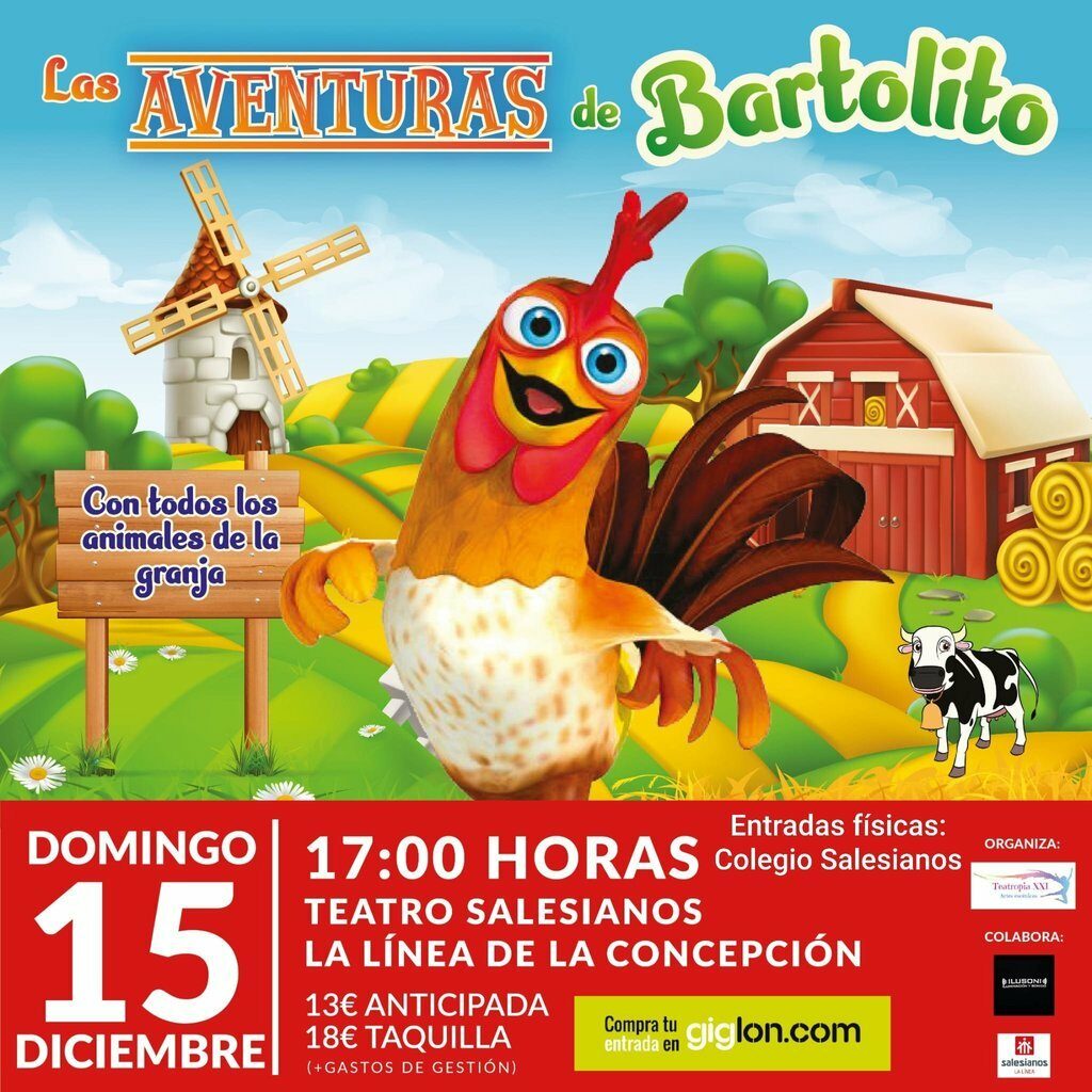El espectáculo infantil 'Las Aventuras de Bartolito' llega a La Línea el próximo día 15