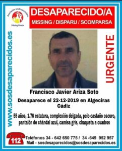 Buscan a Francisco Javier Ariza Soto, desaparecido en Algeciras desde el 22 de diciembre