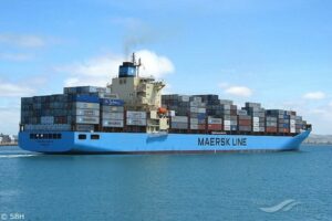 El 'Maersk Batur' ya está en Algeciras a la espera de ser reparado